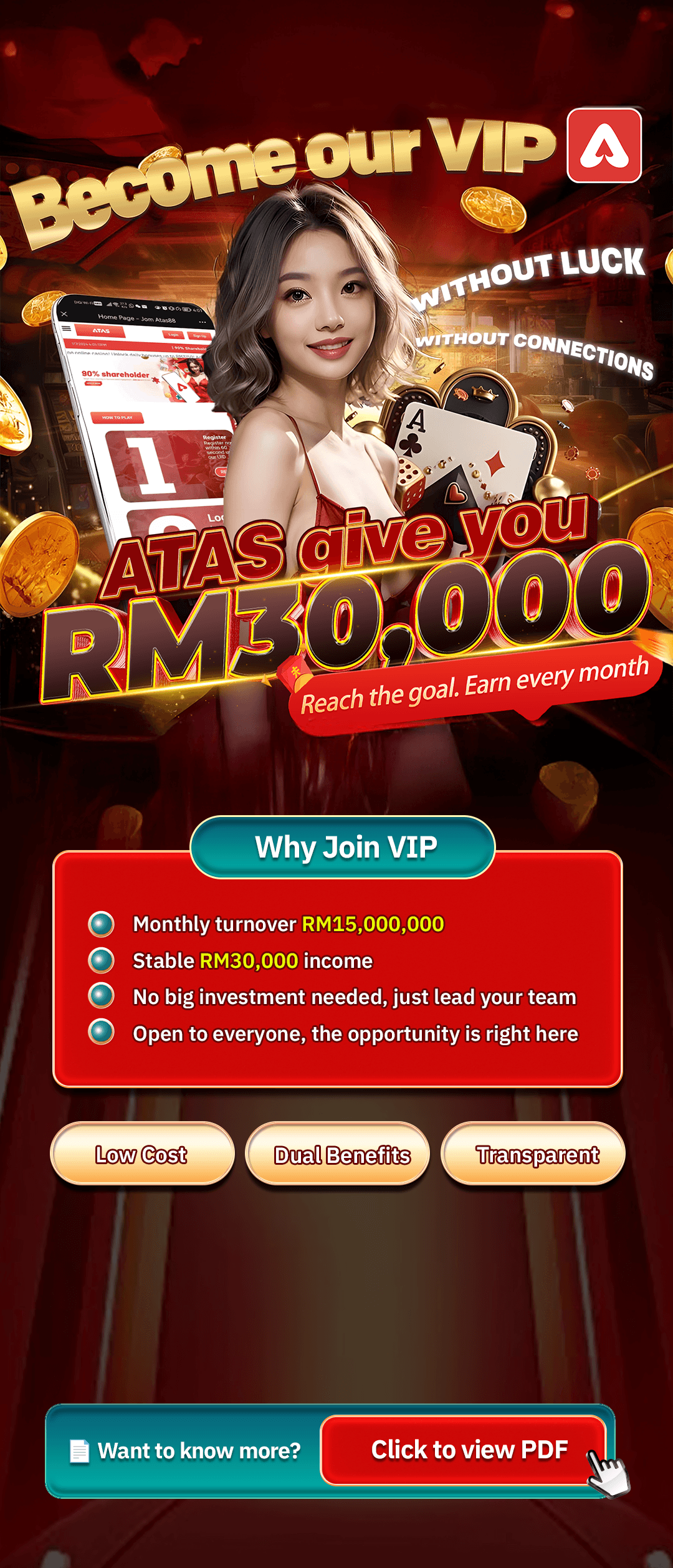 ATAS VVIP programme offering income of up to RM30,000 every month